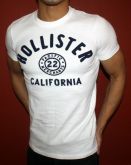 NEW HOLLISTER SLIM FIT WHITE CLASSIC CIRCLE